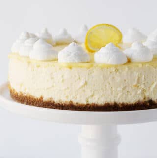 Lemon Cheesecake with Lemon Curd. The lightest, creamiest lemon cheesecake you'll ever try!