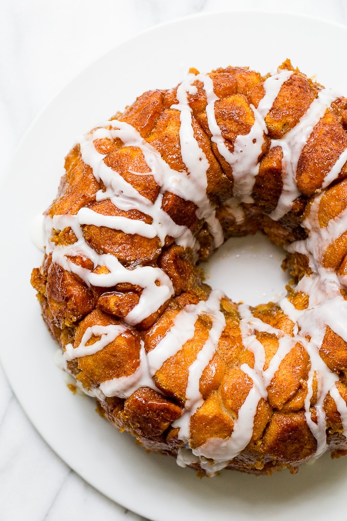 Pumpkin Cream Cheese Monkey Bread | Amy in the Kitchen