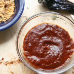 ancho chile paste in a bowl.