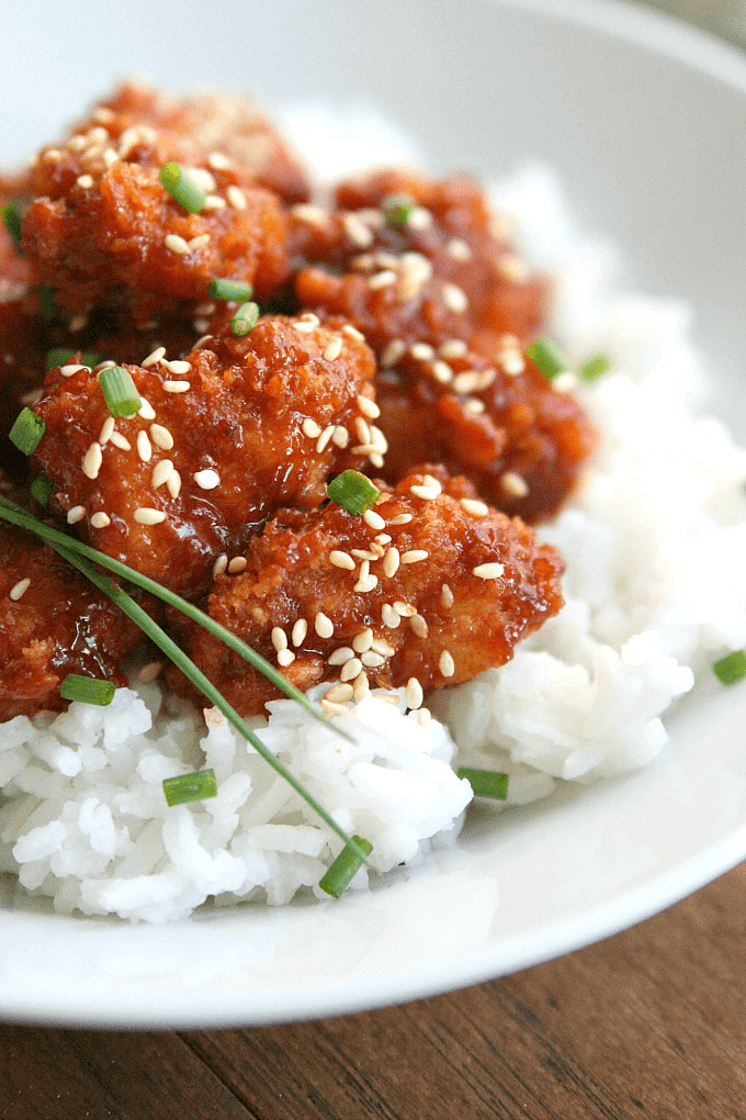 Sweet and Spicy Chicken - Amy in the Kitchen