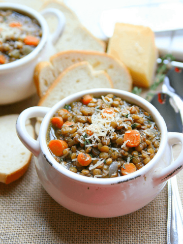 lentil soup from amy in the kitchen
