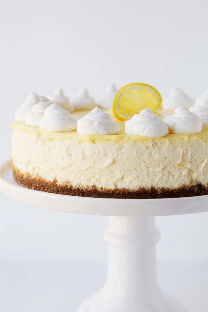 Lemon Cheesecake with Lemon Curd Topping | Amy in the Kitchen