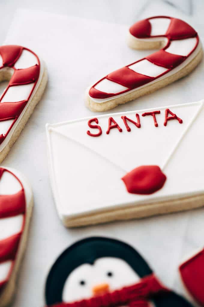 note to santa sugar cookie.