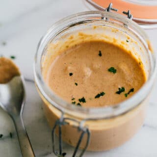 creamy chipotle sauce in a jar