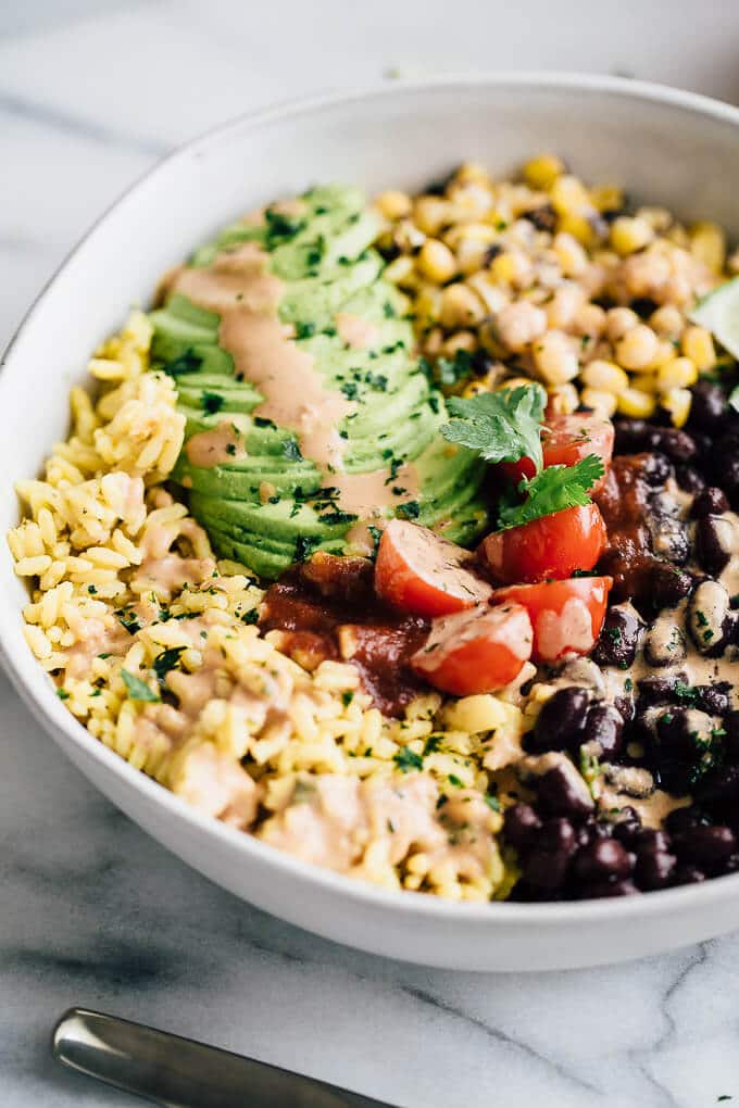 Fiesta Black Bean Bowls s (Plantbased) Amy in the Kitchen