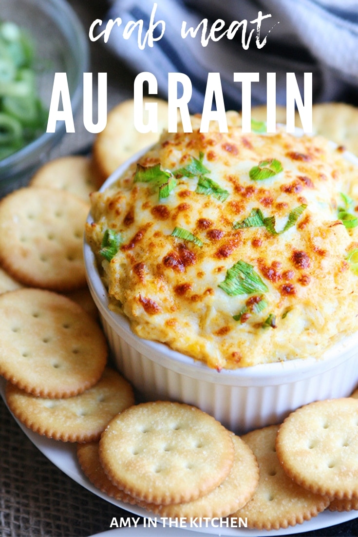 Crab Meat au Gratin (Hot and Cheesy Dip Recipe) Amy in the Kitchen