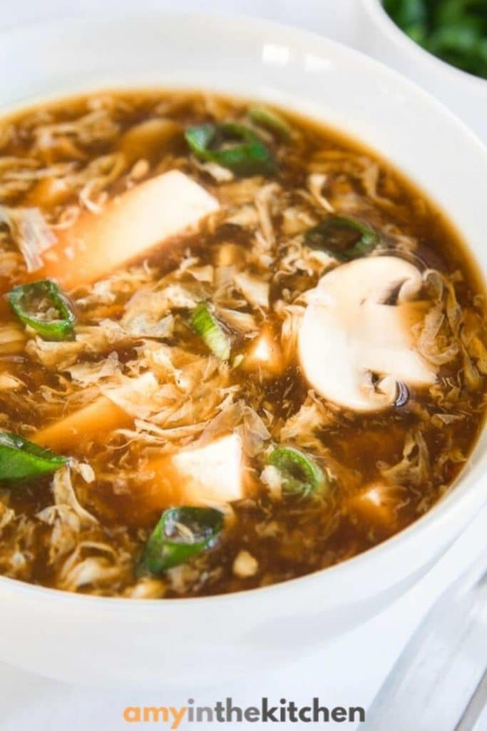 20 Minute Hot And Sour Soup Recipe Amy In The Kitchen