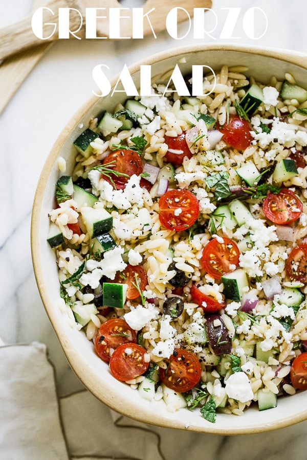 Greek Orzo Pasta Salad Recipe Amy in the Kitchen