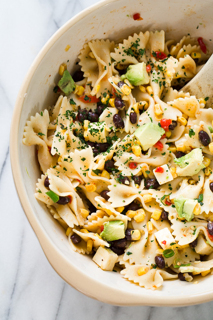 Southwest Pasta Salad - Light and Delicious! | Amy in the Kitchen