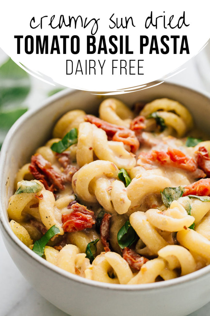 Creamy Sun Dried Tomato and Basil Pasta |Amy in the Kitchen