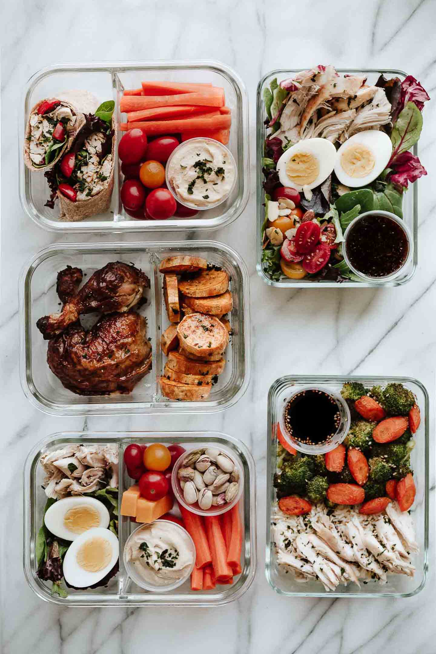 HUGE healthy meal prep for the week! So you can eat healthy all week! # mealprep 