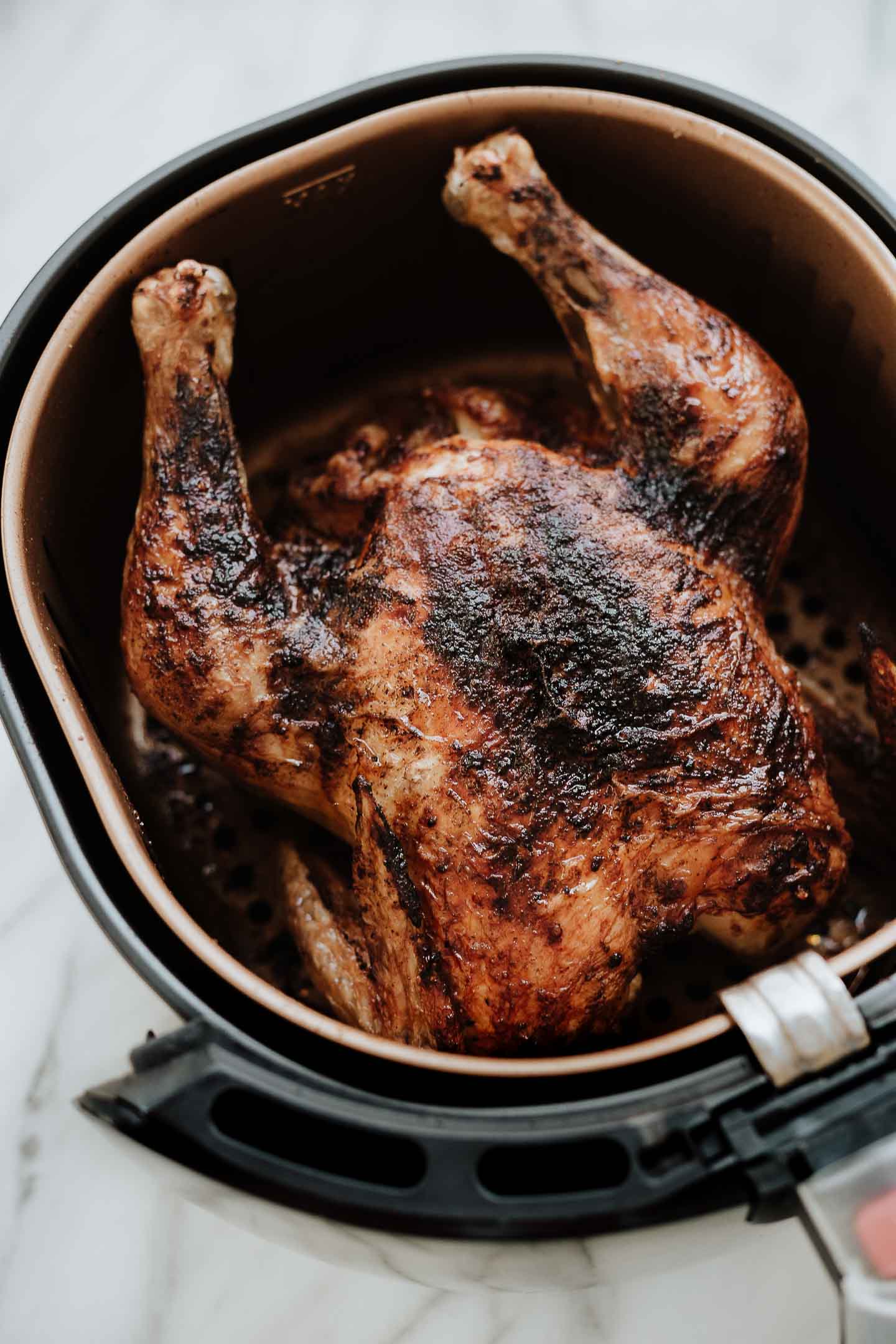 Air Fryer Whole Roasted Chicken | Amy in the Kitchen