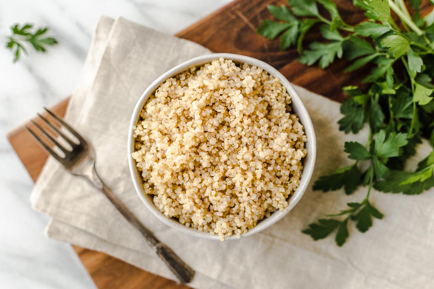 A bowl of quinoa.