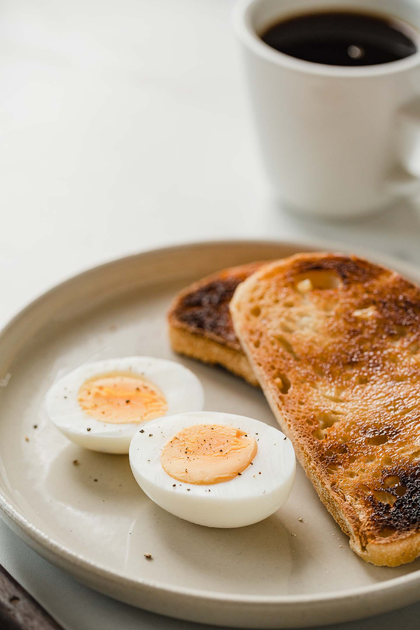 instant pot hard boiled eggs with toast