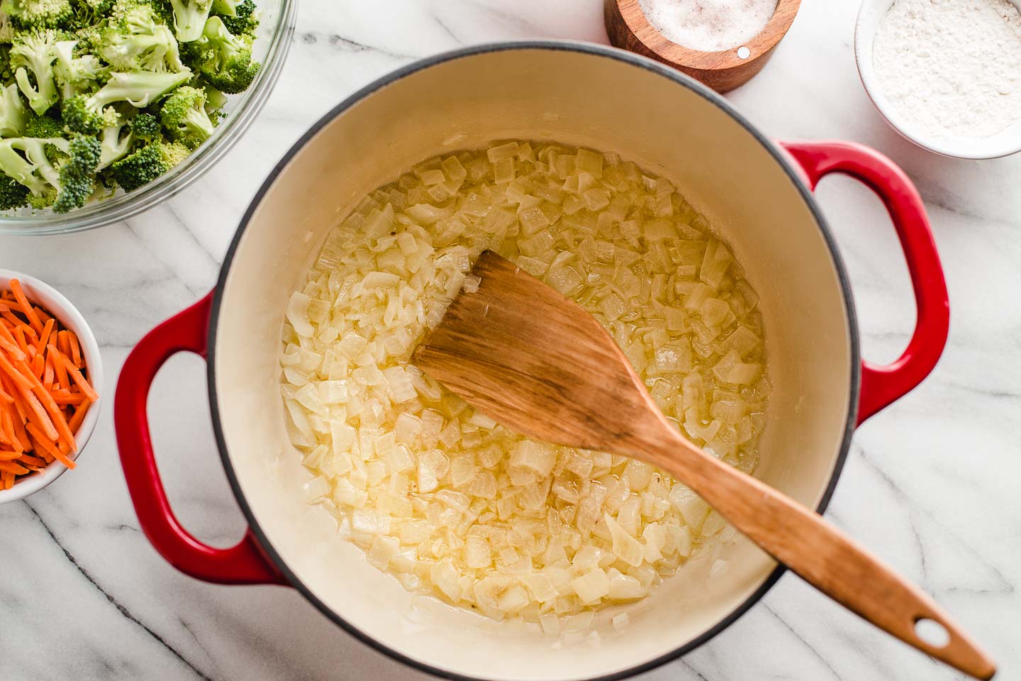 Onions sauted in butter.
