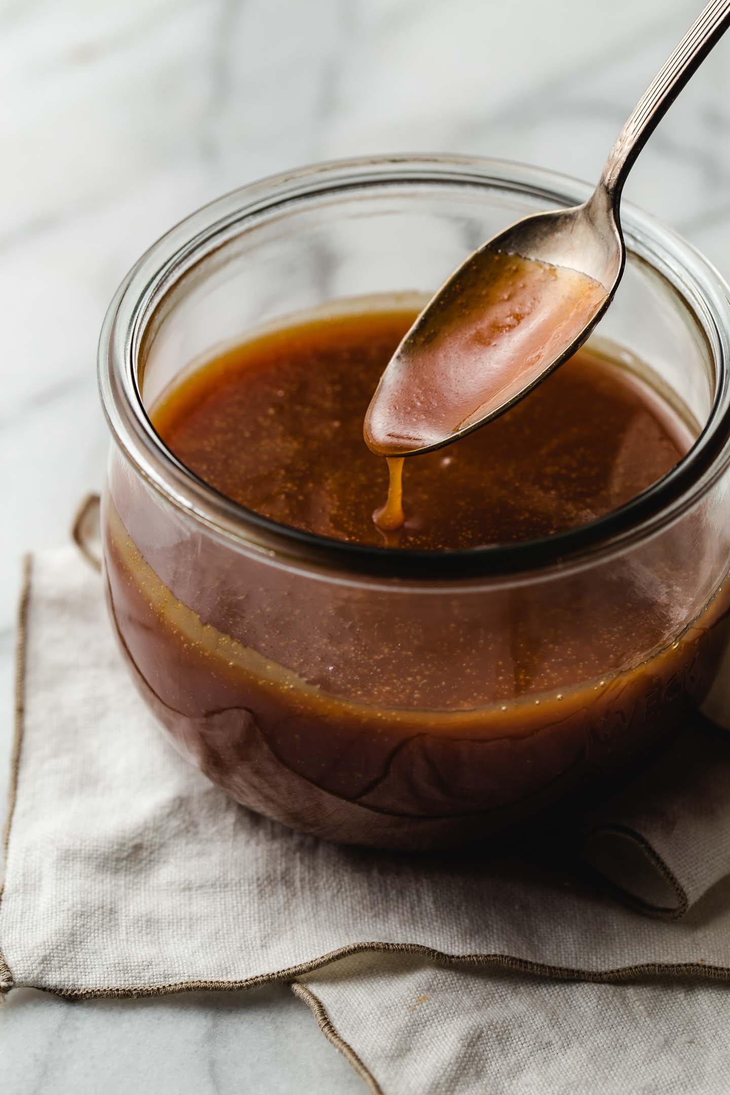 Salted caramel in a weck jar.