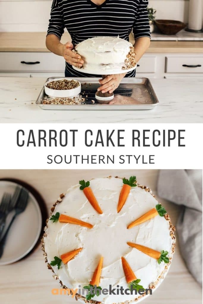 Southern Style Carrot Cake Recipe | Amy in the Kitchen