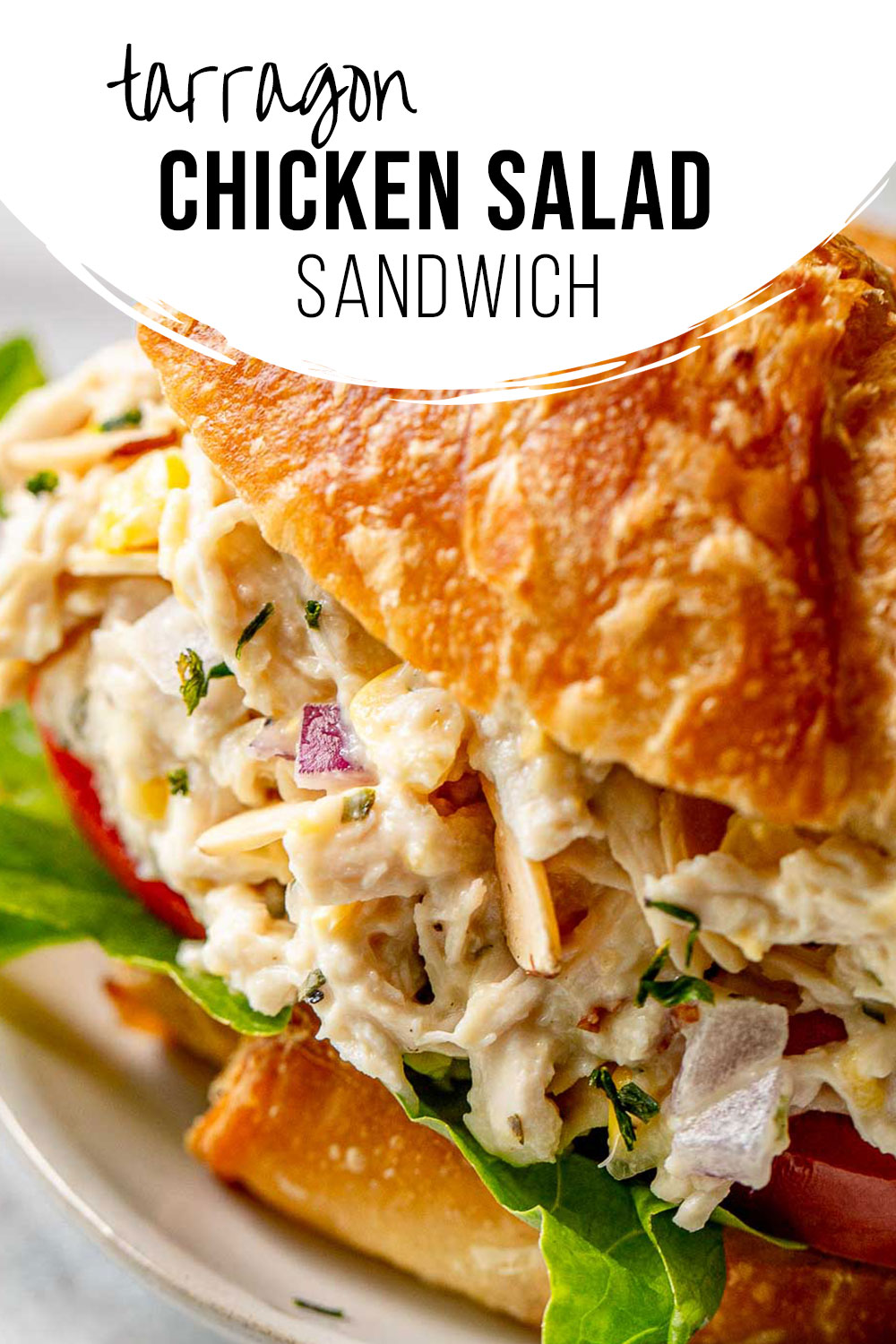 Tarragon Chicken Salad with Almonds| Amy in the Kitchen