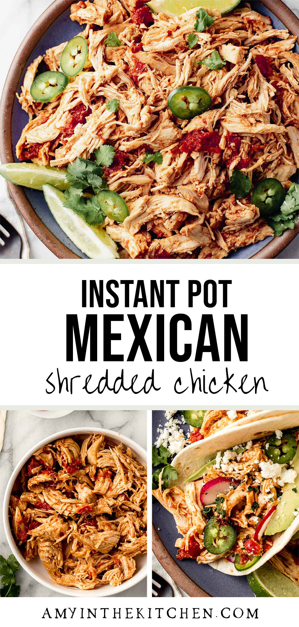 Instant Pot Mexican Shredded Chicken | Amy in the Kitchen