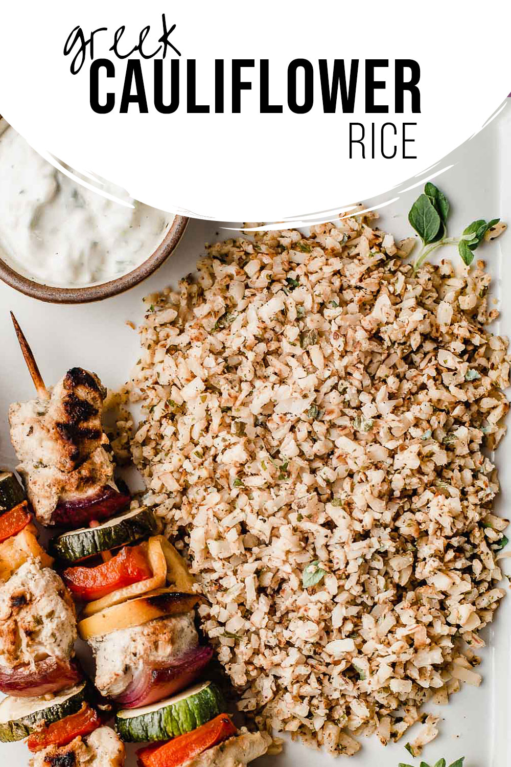 Greek Cauliflower Rice Recipe Amy in the Kitchen