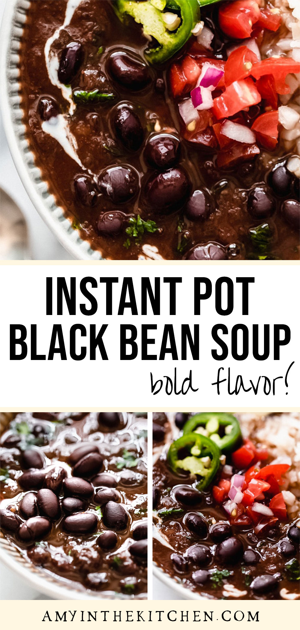 Instant Pot Black Bean Soup Recipe | Amy in the Kitchen