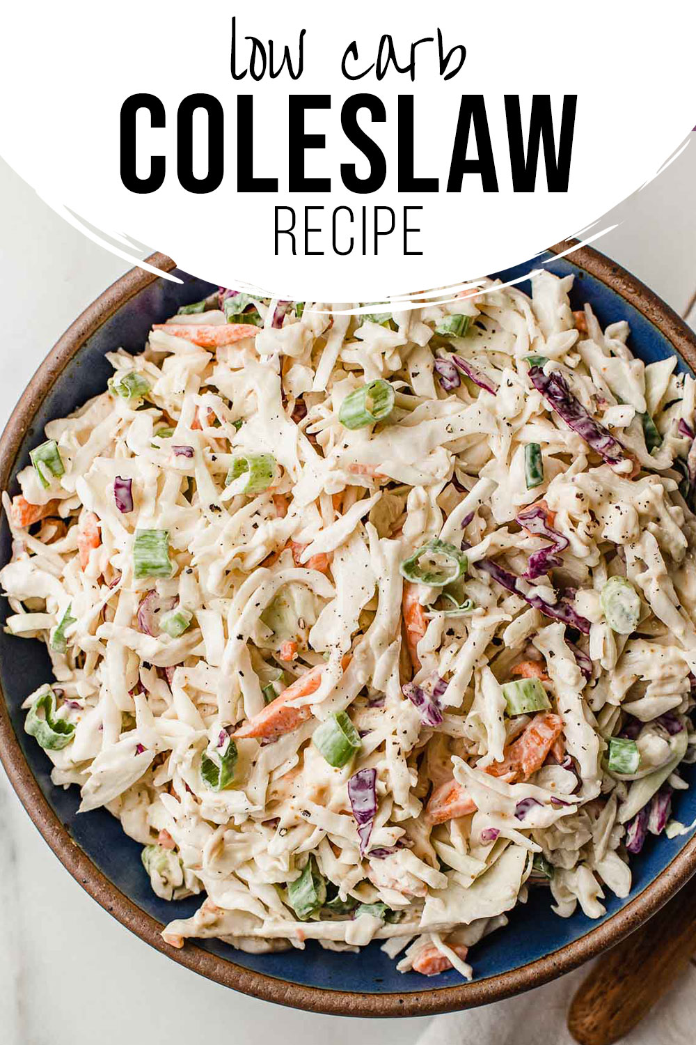 Low Carb Creamy Coleslaw Recipe (Keto Friendly) Amy in the Kitchen