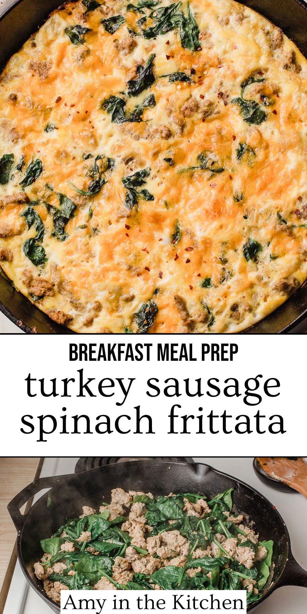 Turkey Sausage and Spinach Frittata Recipe Amy in the Kitchen