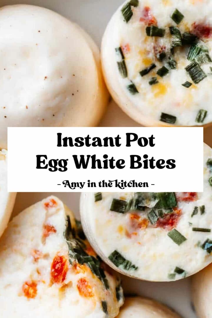 Instant pot egg white bites closeup.